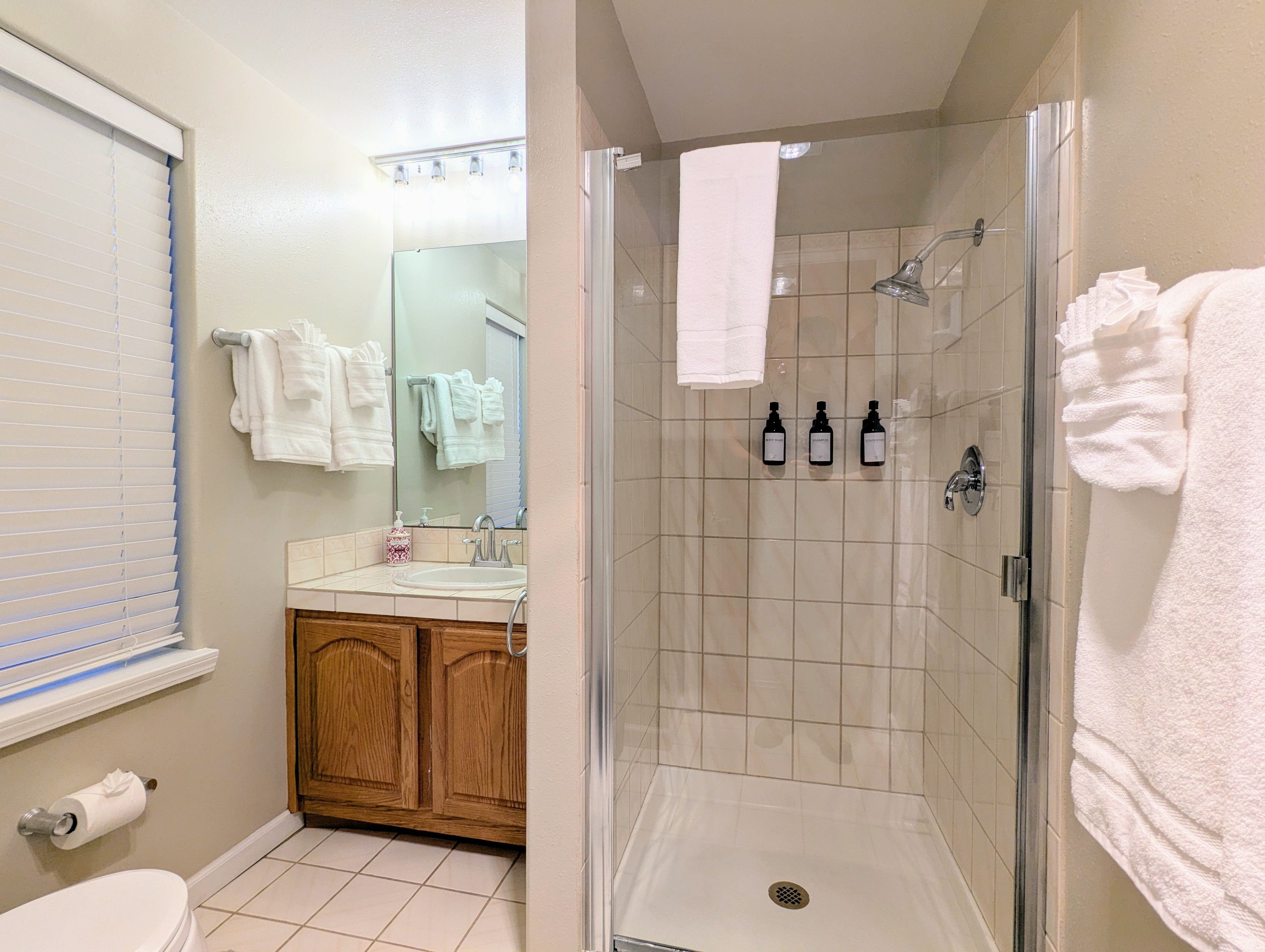 Bathroom with modern amenities